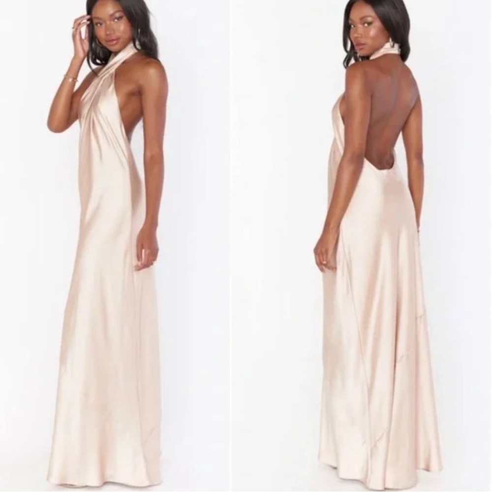 Show Me Your Mumu Jasmine Halter Maxi CH62, Size Medium